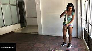 I sneak into my stepsister’s house and convince her for rough sex.