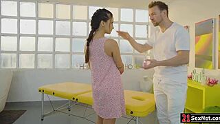 Brunette Client Oiled Up and Fucked Hard Post-Massage