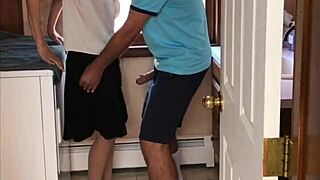 hey, wanna see this sexy milf surrender to the neighbor boy in the laundry room?