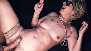 French mature woman enjoys hardcore sex with big cock and finishes inside