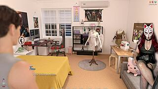 Beautiful 18yo teen cosplayer grows up in see through skirt