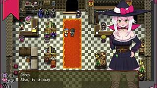 Bruxinha says, 'first job as prostitute, doing espanhola' in hentai