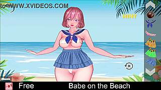 Babe relaxes on the beach