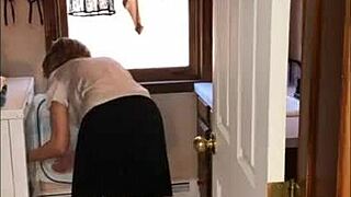 hey, wanna see this sexy milf surrender to the neighbor boy in the laundry room?