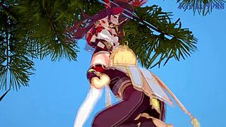 Amber And Fischl Fuck Aether Hard!