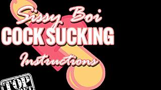 Sissy boi learns COCK SUCKING instructions like a whore.