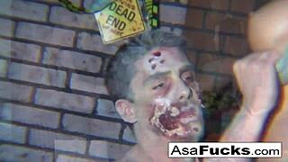 Asa Akira's zombie anal creampie?