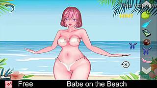 Babe relaxes on the beach