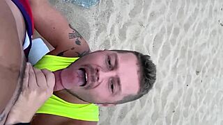 Public Gay Beach Blowjob Encounter