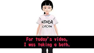 koko a strips everything in the bath for you to see