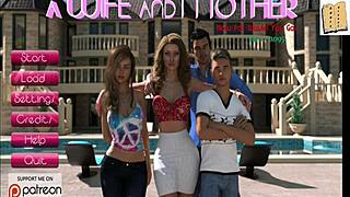 Wife and stepmother play erotic game together!