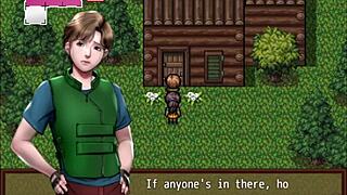 watching a porn movie with a busty woman in zombies retreat part five