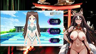 night fox kodama plays pako pako train game with naughty touches