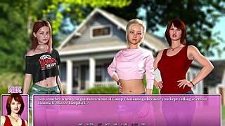 Yo, kissing my hot blonde lesbian friend in Summer City 01!