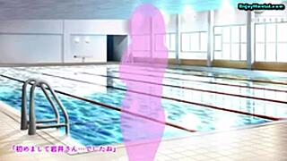 Swimming instructor worries about her breast size during lessons