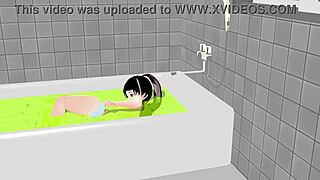 koko a strips everything in the bath for you to see