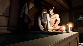 Bath time turns wild in warcraft parody fun! 🛁