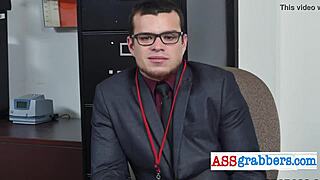 White Hunks and Studs Engage in Queer Hardcore Threesome at the Office, Blending Business with Pleasure