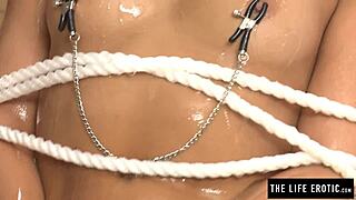 Lesbians playing domination finger fuck game! Small tits and shoes involved!