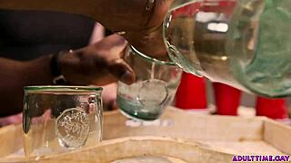 black old man takes redhead twink's virginity