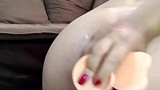 I stretched my little ass with a monster cock outdoors, fucking big tits brunette in anal