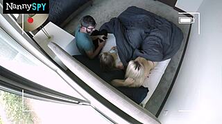 Desperate nannies caught stealing suck boss cock to stay out of jail