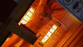 risky flashing and masturbation in public spa