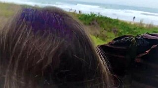 Milf Surprised by Public Anal Creampie