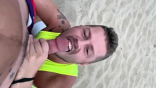 Public Gay Beach Blowjob Encounter