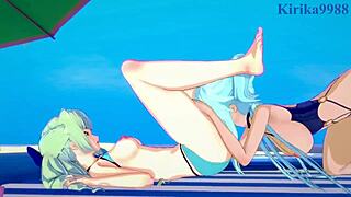 Can Saint-Germain and Cagliostro handle intense lesbian play and futanari sex in Symphogear?