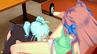 kanade and maria in intense lesbian play, creampie included?