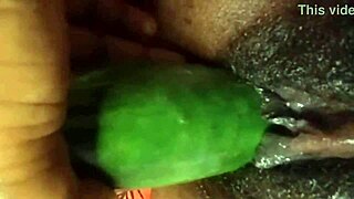 cyndy blackslave - cucumber fuck with squirt