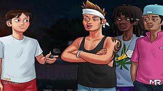 I noticed the teacher's reaction to my cock size anomaly in Summertime Saga