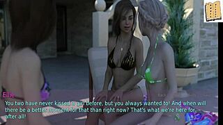 Wife and stepmother play erotic game together!