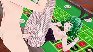 Tatsumaki and fubuki in bunny girl outfits having intense sex?
