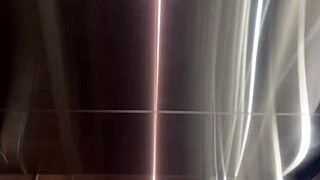 Stranger in elevator gives blowjob.