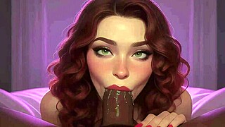 Oh wow, the redhead stepsister is sucking that huge BBC at the club in POV! So intense and wild!