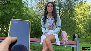 Girlfriend Gets Orgasms in a Public Park Controlled by Toy from Flirtwithsb