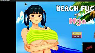 perfect beach day turns into big cock fuck with mya