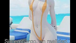 Tracer dominates with jerk off instructions and anal toys in Overwatch hentai.