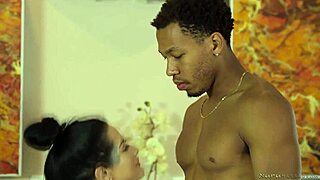 katrina jade battles an oiled monster cock in fierce action.