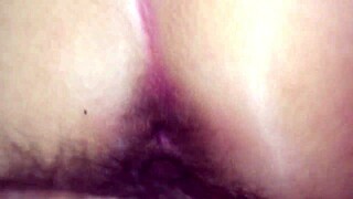 hairy wife gapes wide with unexpected queefing sounds