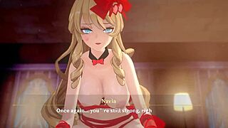 Navia enjoys Aether's big tits
