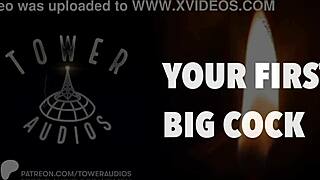 Listen to erotic audio of your first big cock with dirty talk from a boyfriend friend