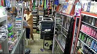 Mature Woman Gets Surprising Massage On Security Cameras