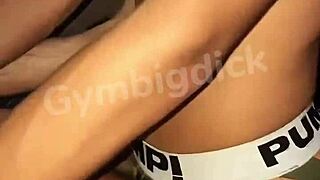 gay asian amateur couple fuck bareback in lingerie