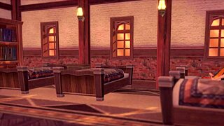 Sunset with collei from genshin impact in anime hentai 3d cartoon 🌅