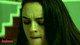 Hot explosive step family sex with Nicole Sage and Chad Alva in dog house