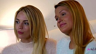 Erotic blondes Abby Cross and Blake Eden chat excitedly