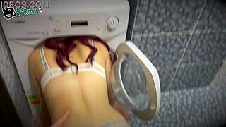 the plumber fucked the girl stuck in the washing machine